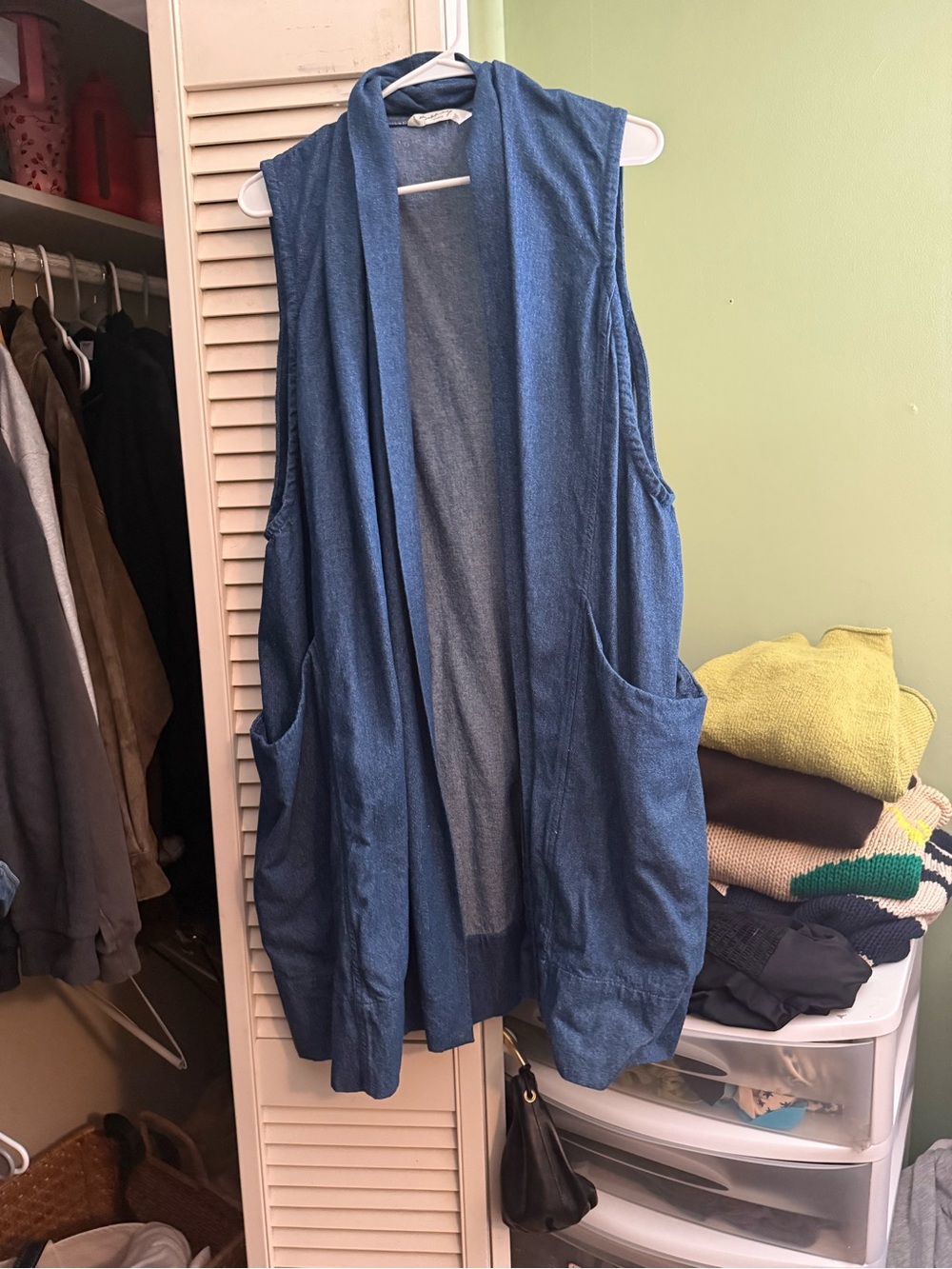 Elizabeth Suzann Clyde Vest in Indigo Denim